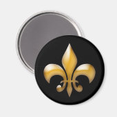 Aimant Fleur de Lis noir et or (Recto/Verso)