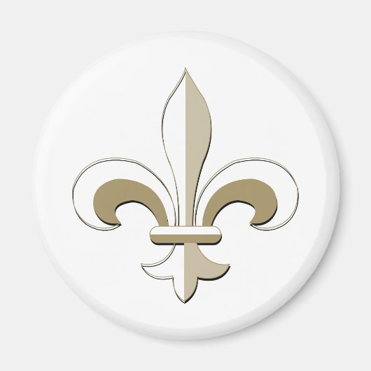 Aimant Fleur de lis - Or (Devant)