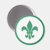 Aimant Fleur de Lis verte (Recto/Verso)