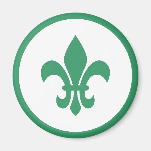 Aimant Fleur de Lis verte (Devant)