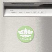 Aimant Fleur de lotus blanc Namaste moderne (In Situ (Lave-vaisselle))