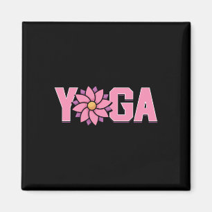 Aimant Fleur de lotus de yoga minimaliste simple