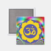 Aimant fleur de lotus - méditation aum (Recto/Verso)