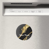 Aimant Fleur de lys or noir (In Situ (Lave-vaisselle))