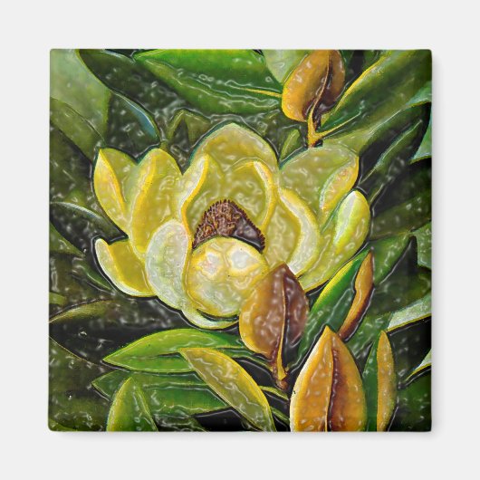 Aimant Fleur de Magnolia (Devant)