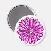 Aimant Fleur de marguerite africaine, Illustration réalis (Recto/Verso)