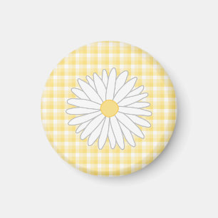 Aimant Fleur de marguerite dans jaune et le blanc