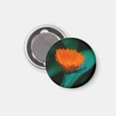Aimant Fleur de marguerite orange (Recto/Verso)