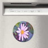 Aimant Fleur de marguerite rose (In Situ (Lave-vaisselle))