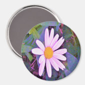 Aimant Fleur de marguerite rose (Recto/Verso)