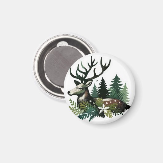 Aimant Fleur de Noël sauvage (Recto/Verso)