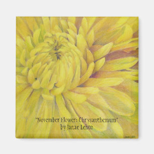 Aimant Fleur de novembre : Chrysanthème