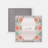 Aimant Fleur de Paon à l'Aquarelle (Recto/Verso)