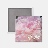 Aimant Fleur De Peine Rose Pour Les Amateurs De Peony (Recto/Verso)