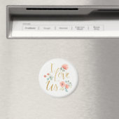 Aimant Fleur de plaisir blanc | Je nous aime (In Situ (Lave-vaisselle))