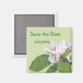 Aimant fleur de pomme enregistrer la date (Recto/Verso)
