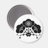 Aimant fleur de prune changeante (Recto/Verso)