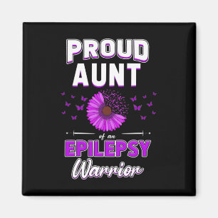 Aimant Fleur de ruban pourpre Fier Tante Nephew Niece Epi