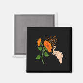 Aimant Fleur de sensibilisation à la leucémie (Recto/Verso)