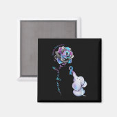 Aimant Fleur de sensibilisation à la prévention du suicid (Recto/Verso)