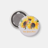 Aimant Fleur de soleil brillant fabuleux 50 ans (Recto/Verso)