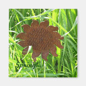 Aimant - Fleur de soleil en fer (Devant)