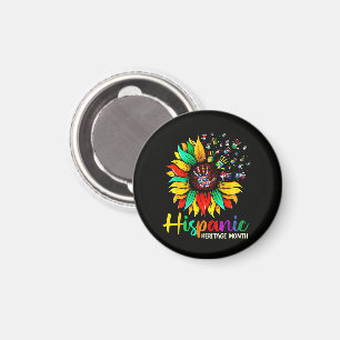 Aimant Fleur de tournesol du Mois du patrimoine hispaniqu