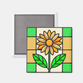 Aimant Fleur de verre tendu (Recto/Verso)