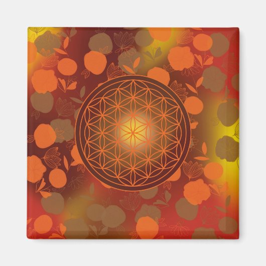 Aimant fleur de vie, chakra,zen,géométrie sacrée, (Devant)