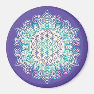 Aimant Fleur De Vie - Indien Mandala 2