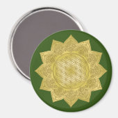 Aimant Fleur De Vie - Indien Mandala 4 (Recto/Verso)