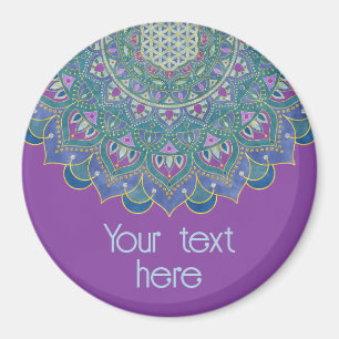 Aimant Fleur De Vie - Mandala India Style 1