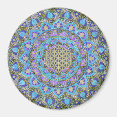 Aimant Fleur De Vie - Mandala India Style 2 (Devant)