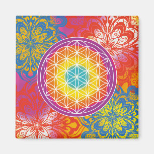 Aimant Fleur de vie mandala zen
