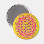 Aimant Fleur De Vie / Mantra Moola (Recto/Verso)