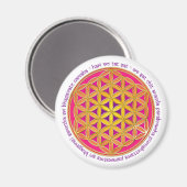 Aimant Fleur De Vie / Mantra Moola (Recto/Verso)