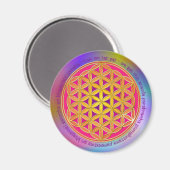 Aimant Fleur De Vie / Mantra Moola (Recto/Verso)