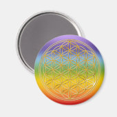 Aimant Fleur De Vie | or, petit (Recto/Verso)