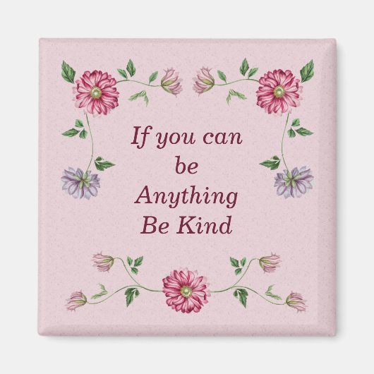 Aimant Fleur de vigne rose et violet   (Devant)