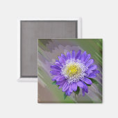 Aimant fleur de violet bleu (Recto/Verso)