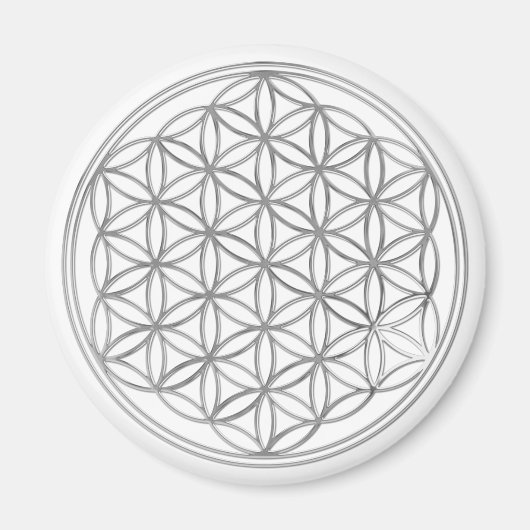 Aimant Fleur De Vivre / Argent (Devant)