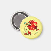 Aimant Fleur décorative et abeille (Recto/Verso)