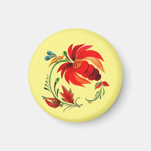 Aimant Fleur décorative et abeille