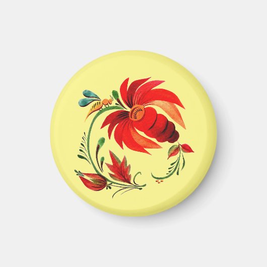 Aimant Fleur décorative et abeille (Devant)