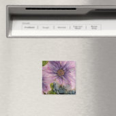 Aimant fleur d'encre d'alcool rose et violet (In Situ (Lave-vaisselle))