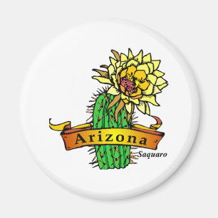 Aimant Fleur d'État de l'Arizona - Saguaro