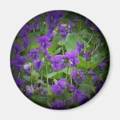 Aimant Fleur d'État du Wisconsin : Lumière de violet de b (Devant)