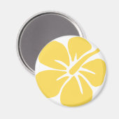 Aimant fleur d'hibiscus jaune 1 (Recto/Verso)