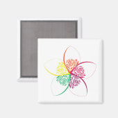 Aimant fleur d'île (Recto/Verso)