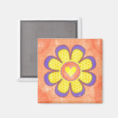 Aimant Fleur du coeur (Recto/Verso)